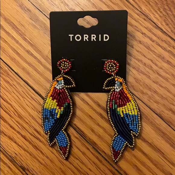 Torrid parrot multibead earrings - Picture 2 of 3
